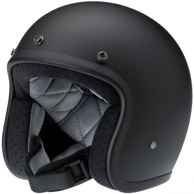 BILTWELL BONANZA FLAT BLACK HELMET