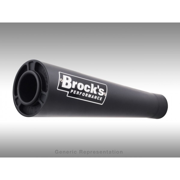 Brocks Single Shortmeg Slip-on (3/4 System) Black For Kawasaki Ninja ZX-10R 2011-2015 Part # 301552