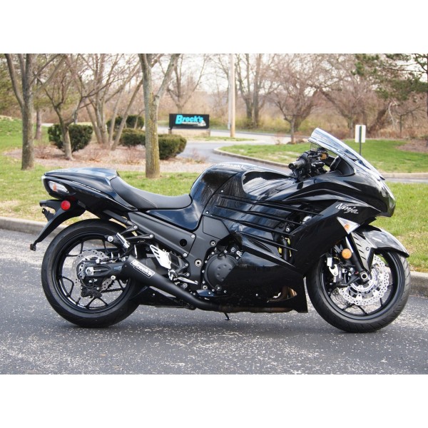 Brocks Dual Alien Head Slip-on System Black For Kawasaki Ninja ZX-14R 2012-2020 Part # 301656