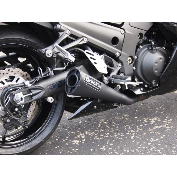 Brocks Dual Alien Head Slip-on System Black For Kawasaki Ninja ZX-14R 2012-2020 Part # 301656