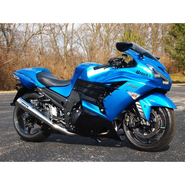 Brocks Streetmeg Full Exhaust System 20" Muffler For Kawasaki Ninja ZX-14R 2012-2020 Part # 397359