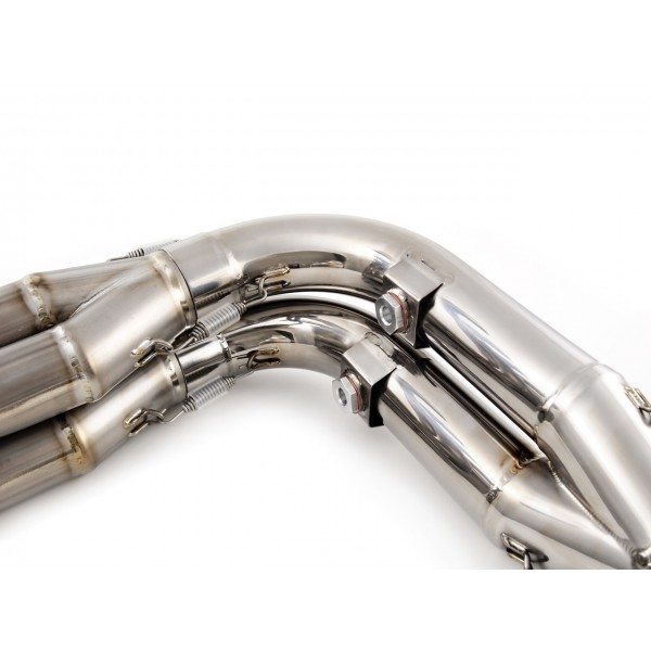 Brocks Tiwinder Polished Full Exhaust System W/ 18" Muffler Race Baffle For Suzuki Hayabusa 2021 Part # 390365