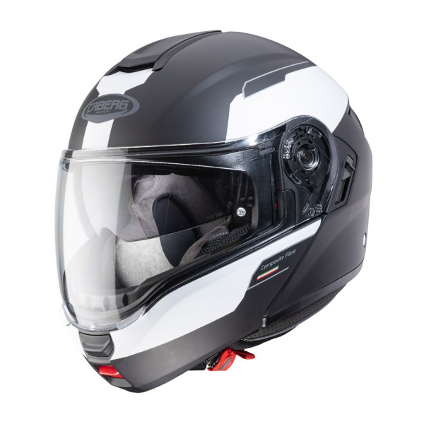 Caberg Levo Fibre Glass Prospect A6 Matt Black White Helmet