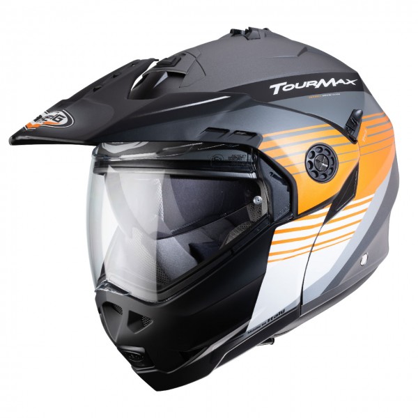 Caberg Tourmax Titan I7 Matt Gun Metal Orange White Helmet