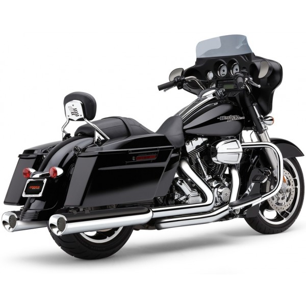 Cobra Tri-Flo Slip-on Mufflers Exhaust For Harley Davidson Touring Street Glide FLHX 2010 / Touring Street Glide Special FLHXS 2014 Part #6212