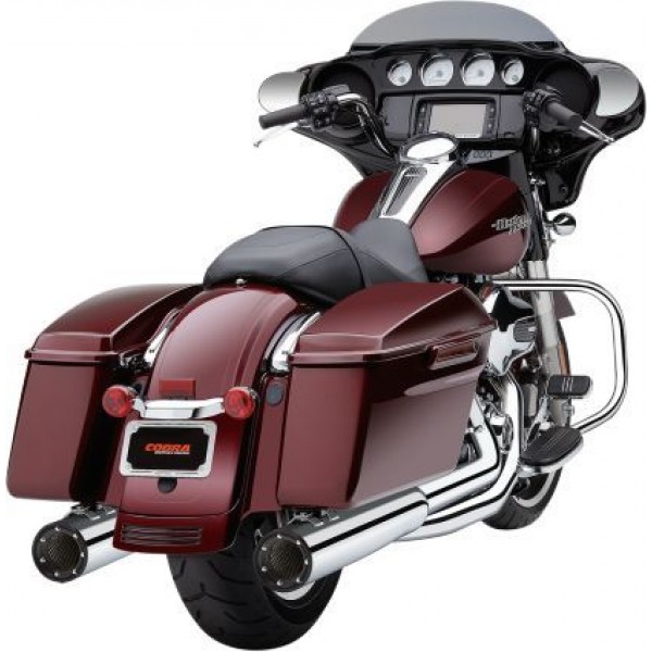 Cobra PowrFlo RPT Slip-on Mufflers Exhaust For Harley Davidson Touring Street Glide FLHX 2010 / Touring Street Glide Special FLHXS 2014 Part #6265