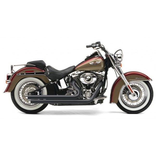 Cobra Speedster Slashdown Black Exhaust For Harley Davidson Softail Fat Boy FLSTF 2012 / Heritage Softail Classic FLSTC 2013Part #6852B