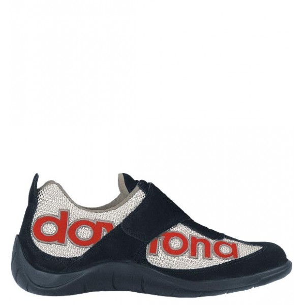 Daytona Moto Fun Black Silver Red Boots
