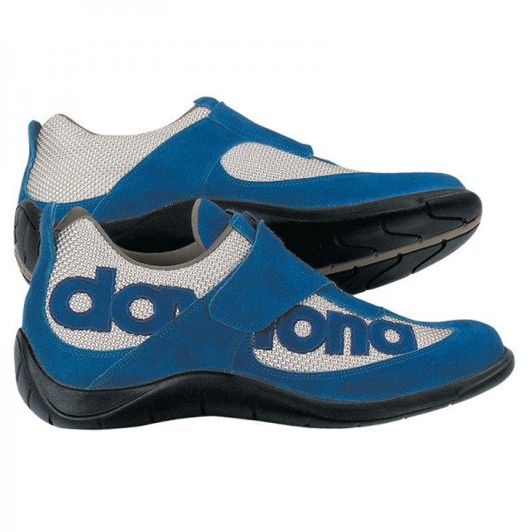 Daytona Moto Fun Blue Silver Boots