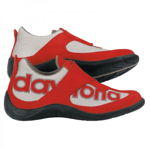 Daytona Moto Fun Red Silver Boots