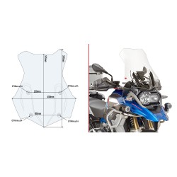 Givi 5124DT Windshield And Fitting Kit D5108KIT For BMW R 1200 GS / Adventure 2018