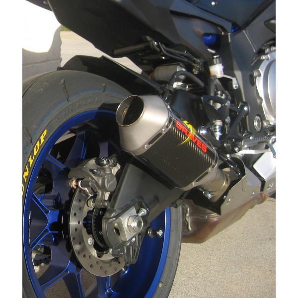 Graves Motorsports Cat Back Slip-On Exhaust Carbon For Yamaha YZF-R1 Part # EXY-15R1-CBTC