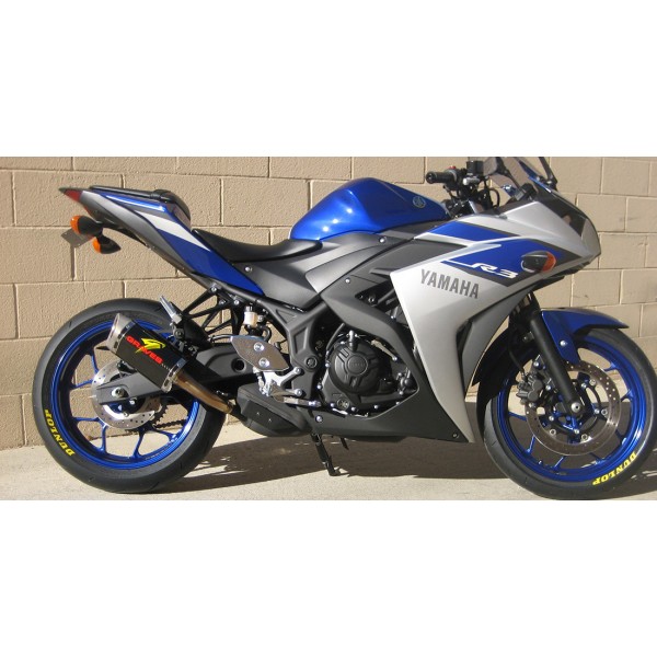Graves Motorsports Cat-Back Slip-On Exhaust For Yamaha YZF-R3 Part # EXY-15R3-CBSC
