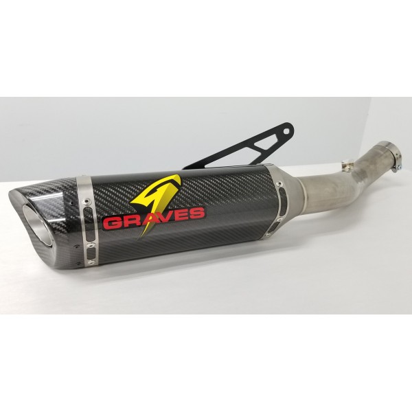 Graves Motorsports Cat Eliminator Carbon Exhaust System For Aprilia RSV4 Part #  EXA-19RSV4-CETC