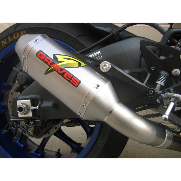 Graves Motorsports Short Cat Eliminator Titanium Exhaust For Yamaha YZF-R1 Part # EXY-15R1-CETT-2