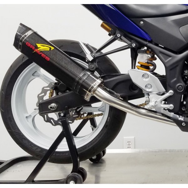 Graves Motorsports Cat-Eliminator Exhaust System For Yamaha YZF-R3 Part # EXY-15R3-CESC