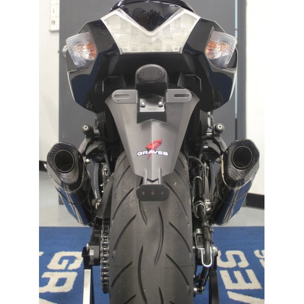 Graves Motorsports Carbon Fiber Cat Back Slip-On Exhaust For Kawasaki Ninja ZX-14R Part # EXK-13ZX14-CBSC