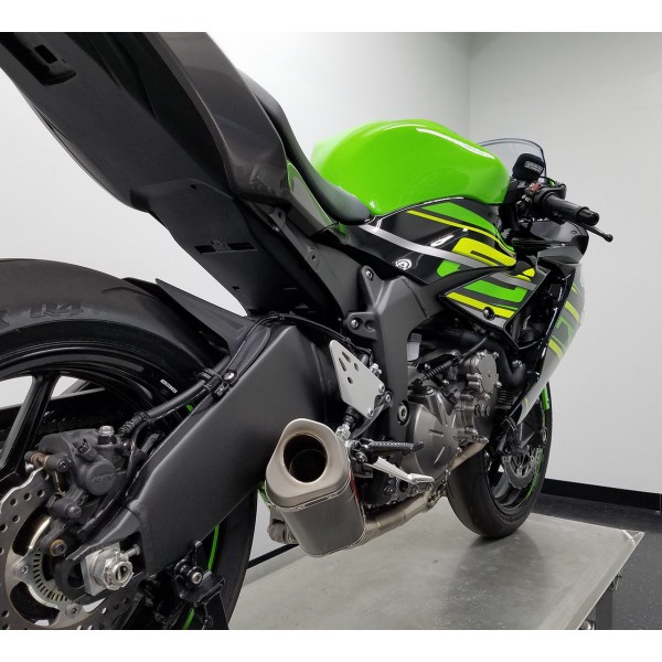 Graves Motorsports Full Link Titanium / Carbon Works Exhaust For Kawasaki Ninja ZX-6R Part # EXK-19ZX6-FTCW