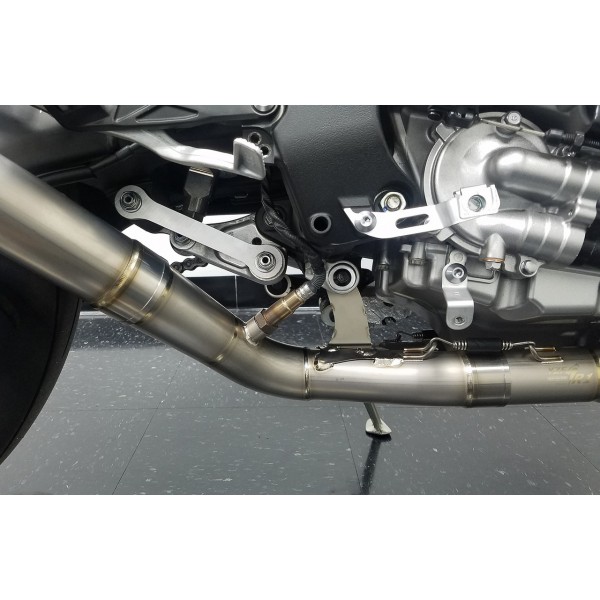 Graves Motorsports Full Titanium Exhaust System with Carbon 265mm Silencer For Yamaha YZF-R1 Part # EXY-17R1-FTC26
