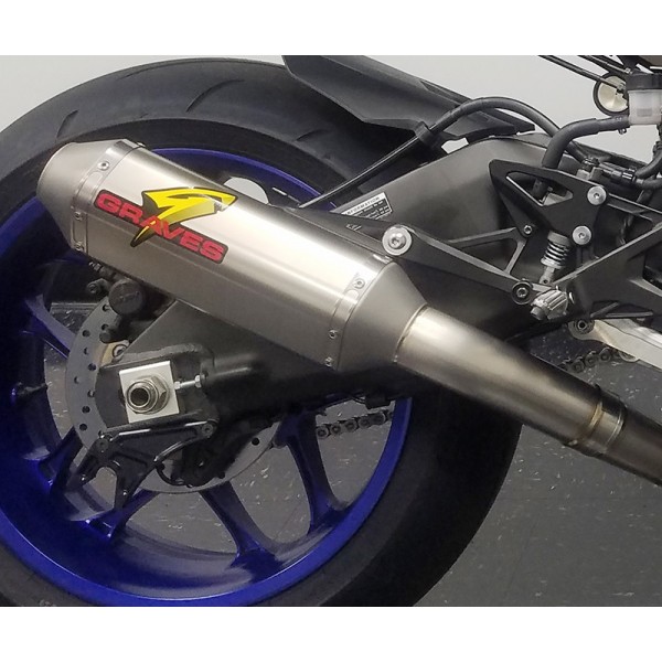 Graves Motorsports Full Titanium Exhaust System with Titanium 265mm Silencer For Yamaha YZF-R1 Part # EXY-17R1-FTT26