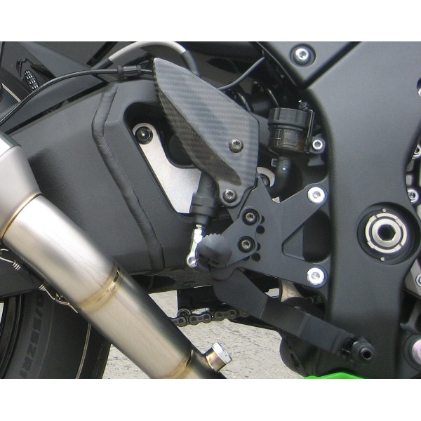 Graves Motorsports Adjustable Rearsets For Kawasaki ZX-10R 2016-2021 Part # RSK-16ZX10-KAF