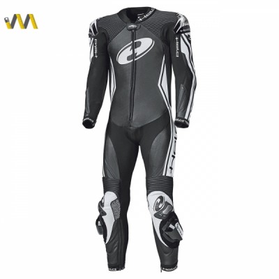 Held Full-Speed Black White Leather Suit