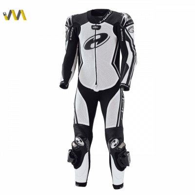 Held Full-Speed White Black Leather Suit