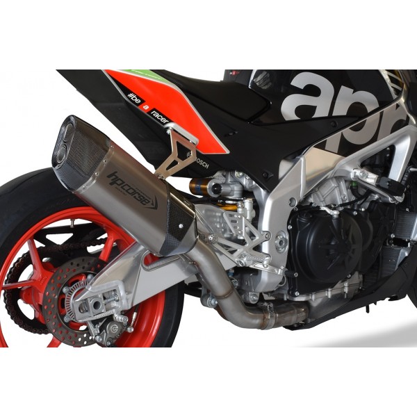 HP Corse SP-3 Carbon Short Titanium For Aprilia Tuono V4 1100 Part # XAPSP3S1001T-NN-AB