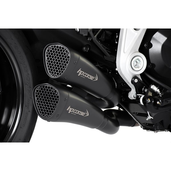 HP Corse Hydroform Short R Black For Ducati Diavel 1260 Part # XDUHY20P04C-AAB