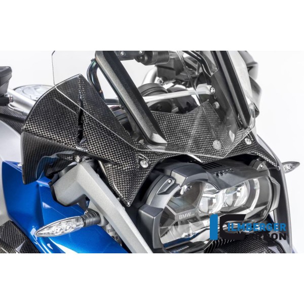 Ilmberger Carbon Windprotector On The Instruments For BMW R 1200 GS Part # WAK.008.GS17L.K