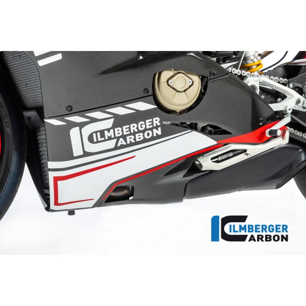 Ilmberger Carbon Bottom Side Panel Left Gloss For Ducati Panigale V4 / V4 S Part # VUL.021.DPV4G.K