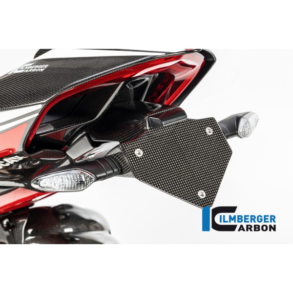 Ilmberger Carbon Number Plate Holder Short Gloss For Ducati Panigale V4 / V4 S Part # NHO.012.DPV4G.K
