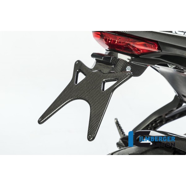 Ilmberger Carbon Number Plate Holder Short Gloss For Ducati Supersport / S Part # NHO.019.DSS7G.K