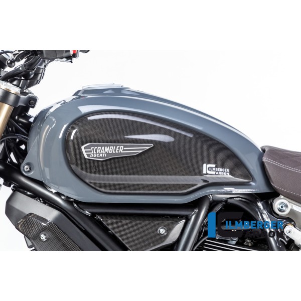 Ilmberger Carbon Tank Cover Left Gloss Surface For Ducati Scrambler 1100 Part # TAL.007.DS11G.K