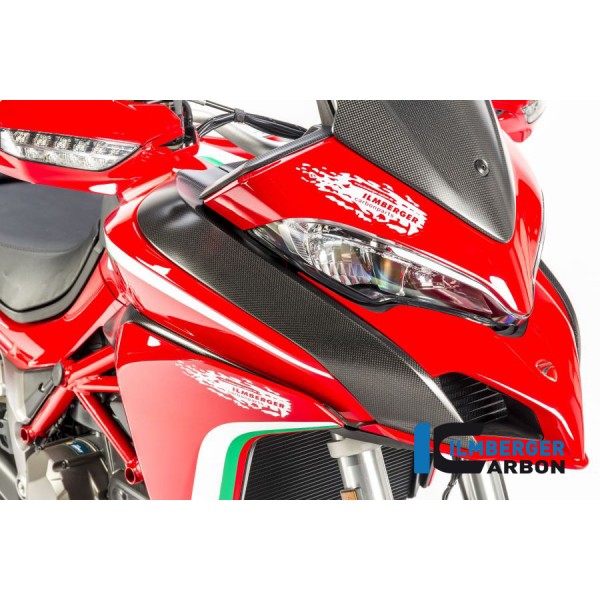 Ilmberger Carbon Tankcover Right / Airchannel Cover Right Side Matt For Ducati Multistrada 1200 Enduro Part # TOR.112.D15MM.K