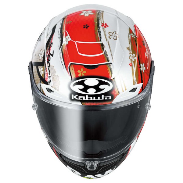 KABUTO F17 GP MIPS ALEIX JAPANESE WHITE & RED HELMET