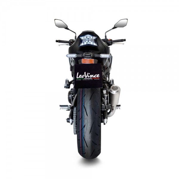 LEOVINCE LV-10 STAINLESS STEEL SLIP-ON EXHAUST FOR KAWASAKI Z900 2020 PART # 15239