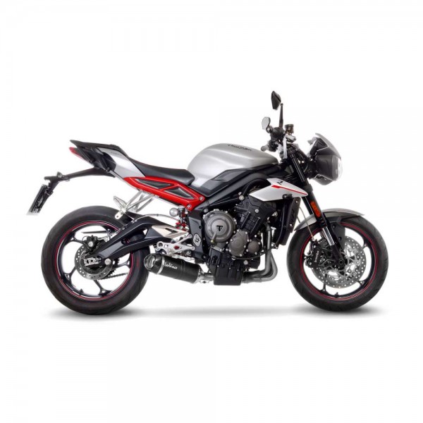 LEOVINCE LV ONE EVO CARBON FIBER SLIP-ON EXHAUST FOR TRIUMPH STREET TRIPLE 765S / R / RS PART # 14289E