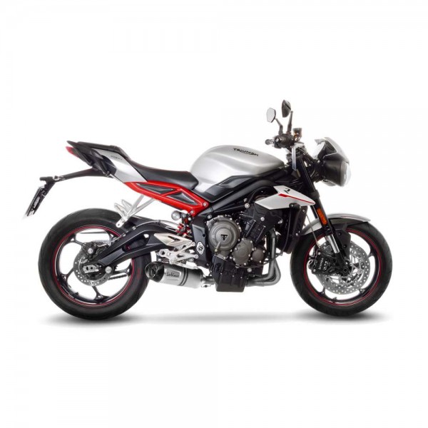 LEOVINCE LV ONE EVO STAINLESS STEEL SLIP-ON EXHAUST FOR TRIUMPH STREET TRIPLE 765S / R / RS PART # 14288E