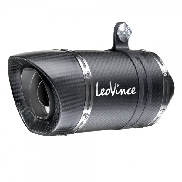 LEOVINCE LV PRO CARBON FIBER SLIP-ON EXHAUST FOR TRIUMPH STREET TRIPLE 765S / R / RS PART # 14287E