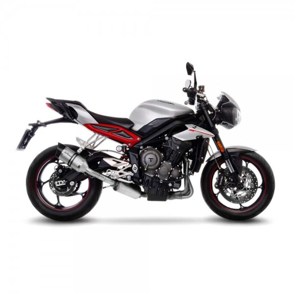 LEOVINCE LV PRO STAINLESS STEEL SLIP-ON EXHAUST FOR TRIUMPH STREET TRIPLE 765S / R / RS PART # 14286E