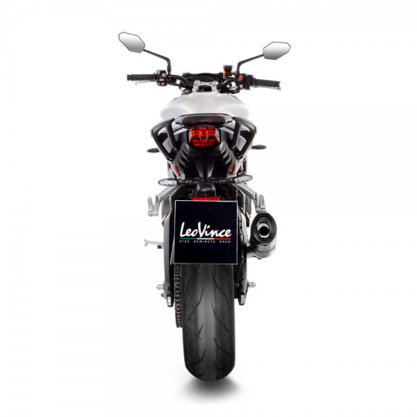 LEOVINCE LV PRO STAINLESS STEEL SLIP-ON EXHAUST FOR TRIUMPH STREET TRIPLE 765S / R / RS PART # 14286E