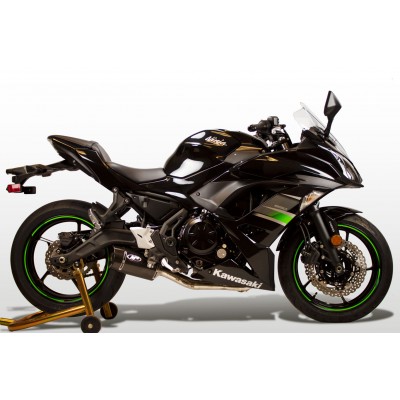 M4 Carbon Fiber Canister Full System Exhaust For Kawasaki Ninja 650 2017-2020 Part # KA6624