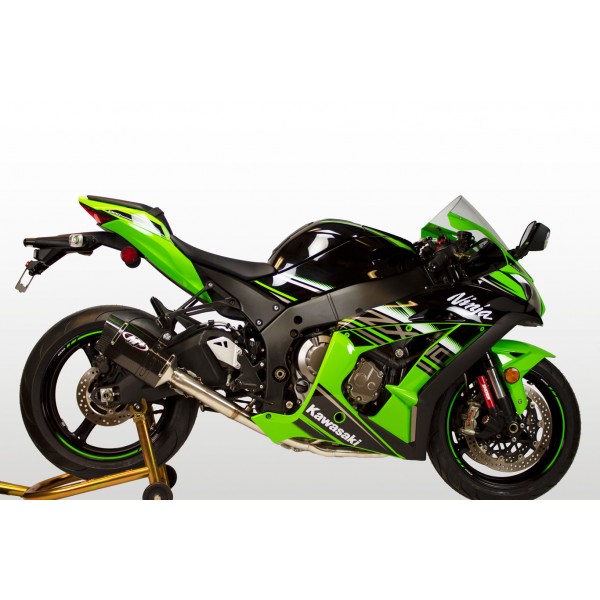 M4 Stainless With Tech1 Carbon Fiber Canister Full System For Kawasaki Ninja ZX-10R 2016-2021 Part # KA9954