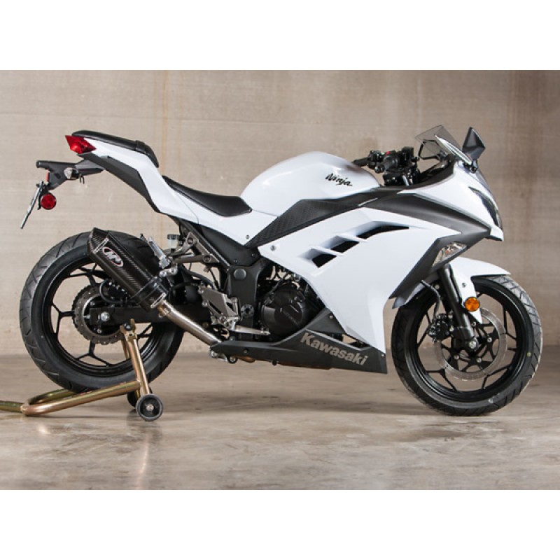 M4 Slip On Carbon Exhaust For Kawasaki Ninja 300 2013-2017