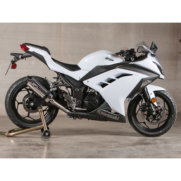 M4 Slip On Polished Exhaust For Kawasaki Ninja 300 2013-2017 Part # KA3012