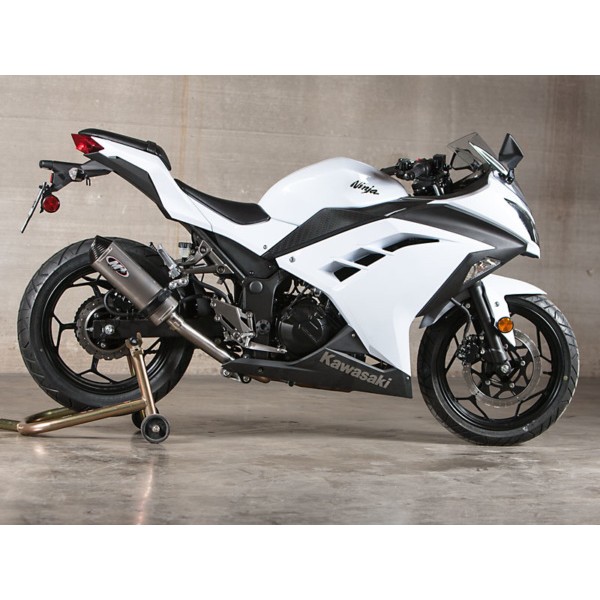 M4 Slip On Titanium Exhaust For Kawasaki Ninja 300 2013-2017 Part # KA3016