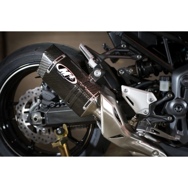 M4 Tech 1 Carbon Slip On Exhaust For Kawasaki Z900 2017-2020 Part # KA9004