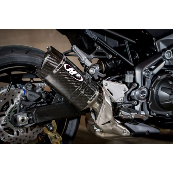 M4 Tech 1 Carbon Slip On Exhaust For Kawasaki Z900 2017-2020 Part # KA9004