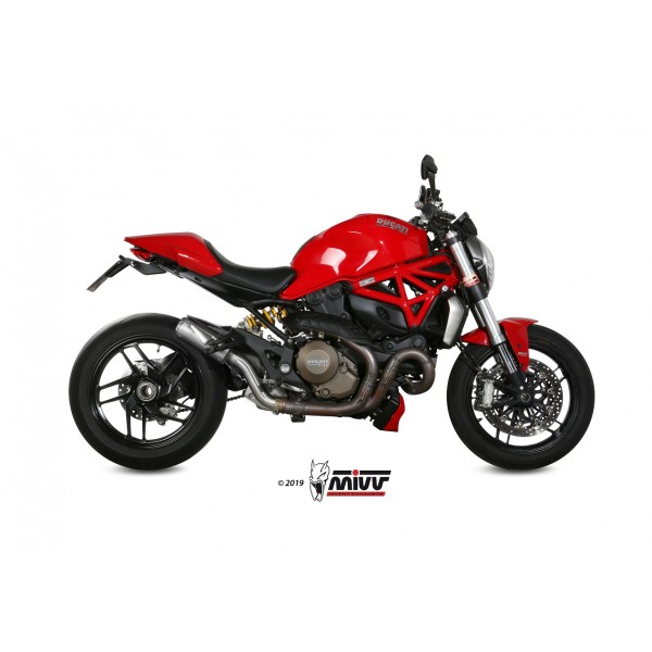 MIVV MK3 STAINLESS STEEL SLIP-ON EXHAUST FOR DUCATI MONSTER 1200 / 821 PART # D.030.SM3X